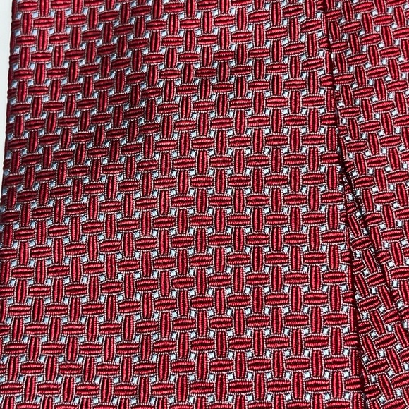 Brooks Brothers Red Blue Design Silk Neck Tie Made in USA Woven in Italy 58” Men - Picture 13 of 15